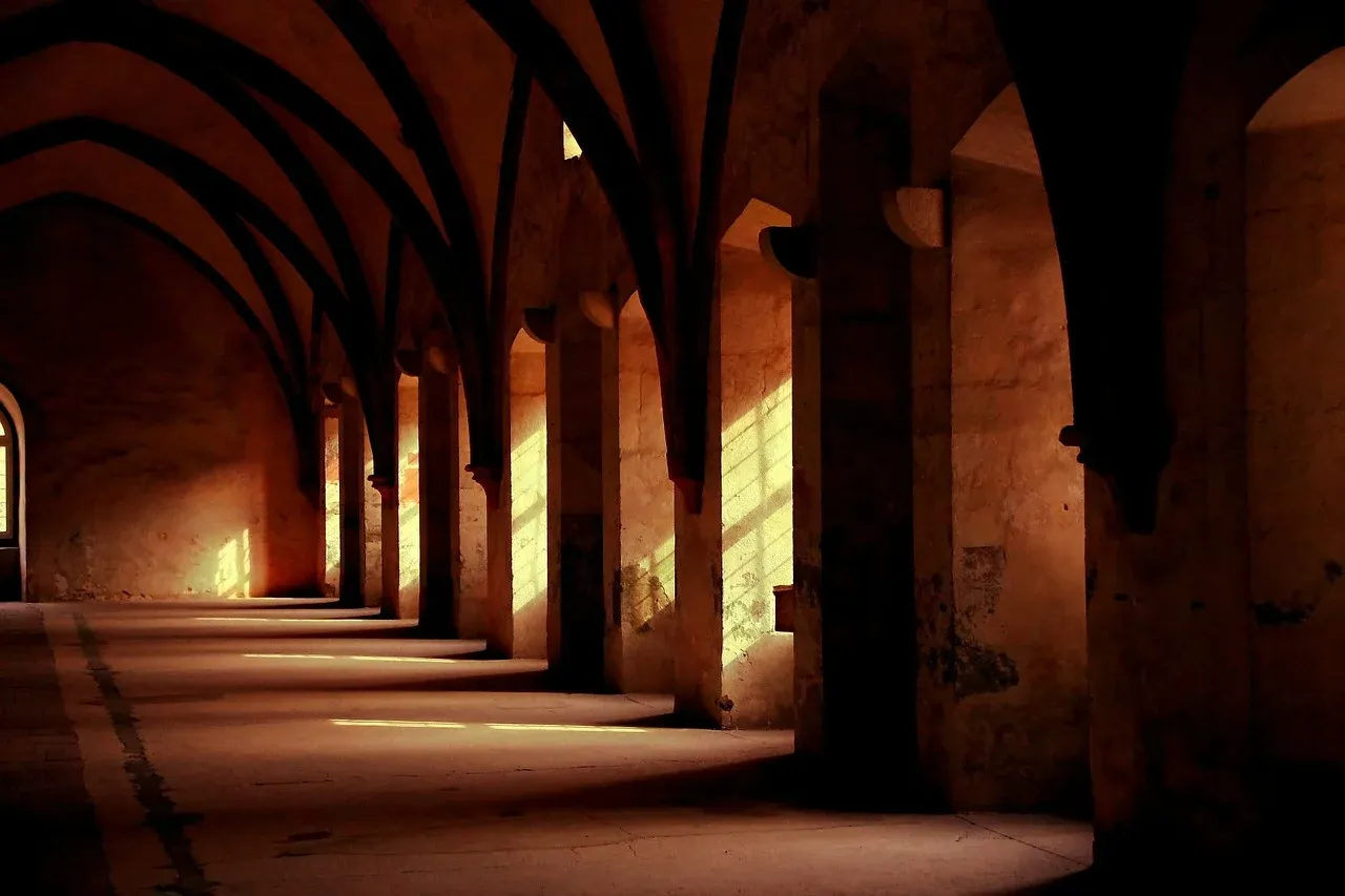 Monastery hallway